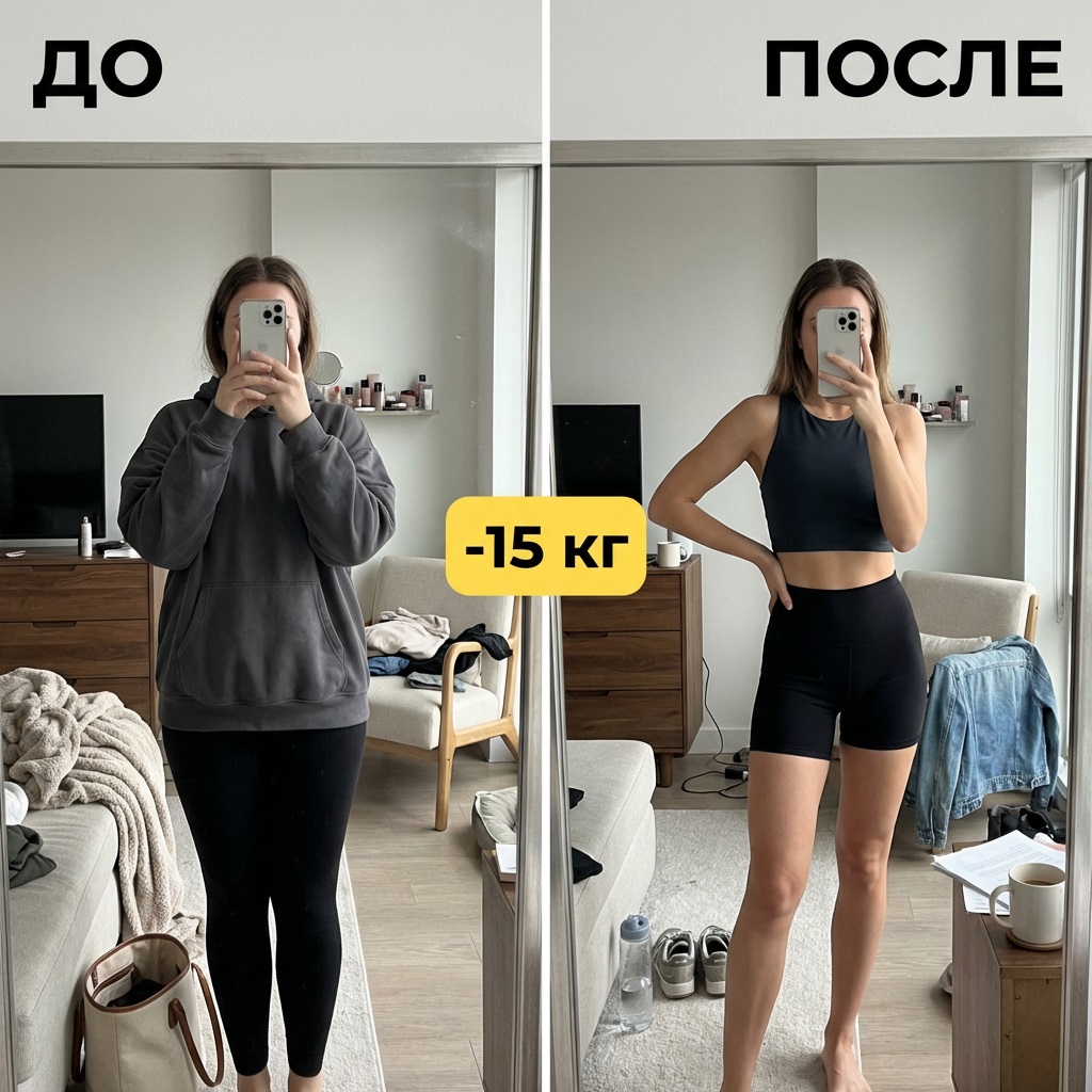 Екатерина, 31 год — результат после кето-гайда в боте MAX, минус 15 кг за 2,5 месяца